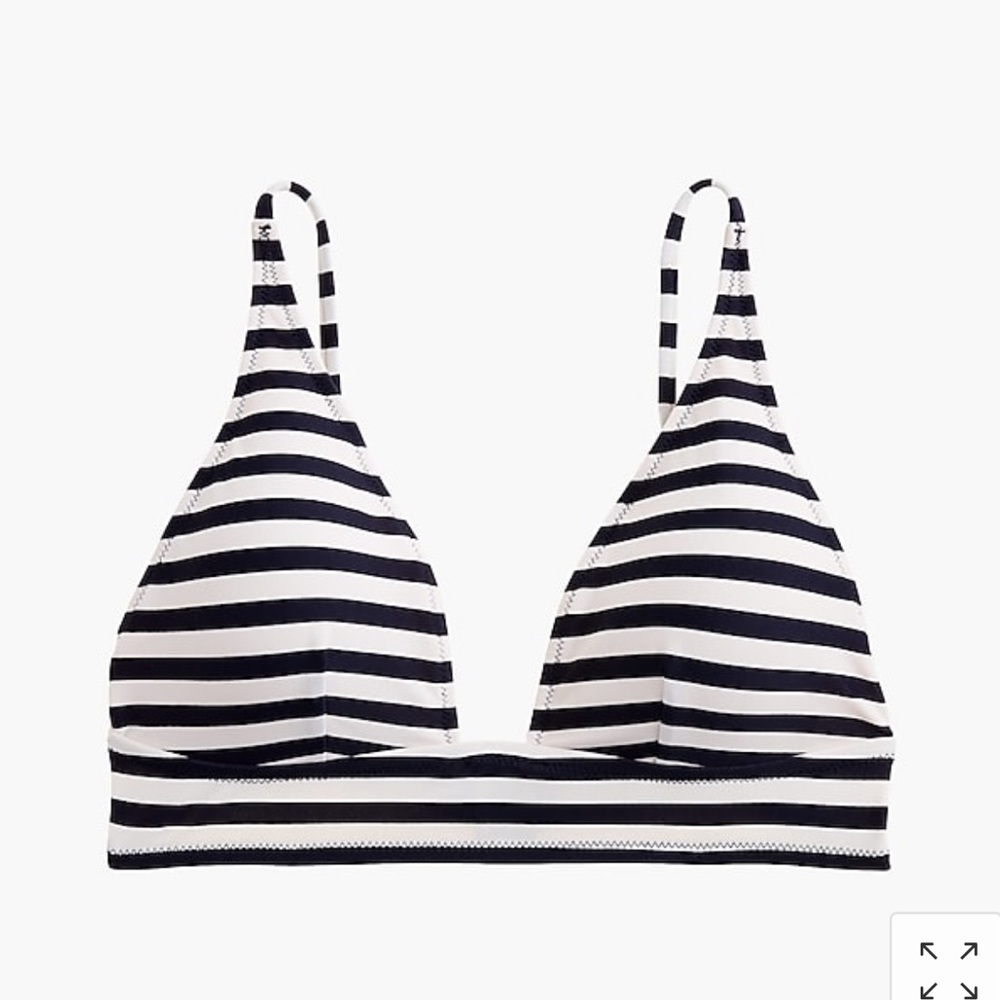 JCREW navy and ivory bikini top! - Picture 3 of 6
